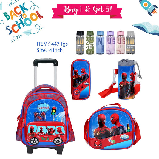 Trolley Character Backpack 36cm 5pcs Set