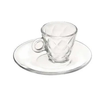 BORMIOLI ROCCO Espresso Cups and Saucer - Dozen