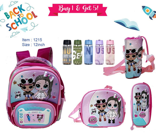 Character Backpack 30cm 5pcs Set