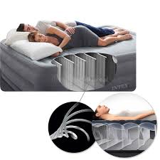 Intex Inflatable Dura-Beam Prestige Downy Airbed With Battery Pump