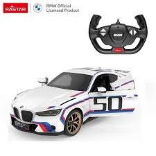 Rastar RC BMW 3.0 CSL Kids Toy Car with Remote Control White 92800 1:14 Scale