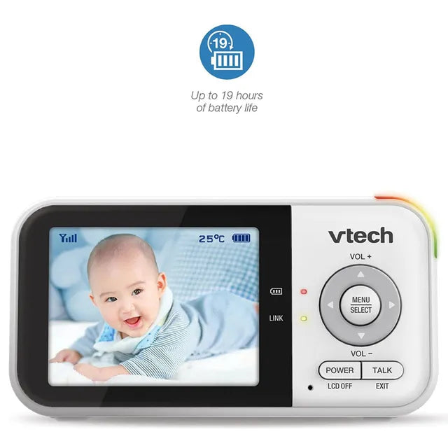 Vtech - 270p Fix Cam Video Monitor w/ Night Light 2.8-inch - White