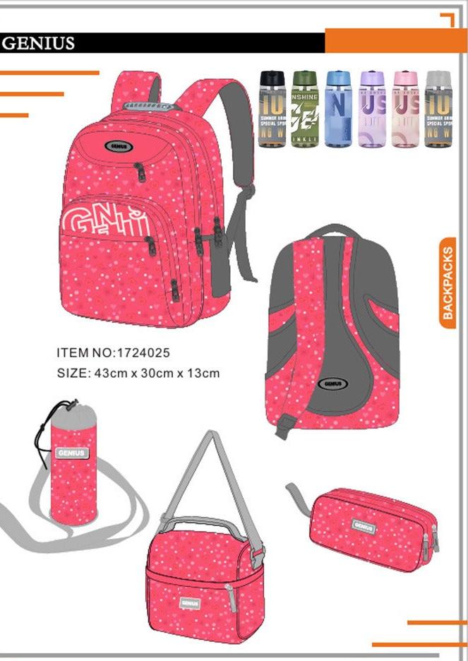 Backpack 43cm 5pcs Set