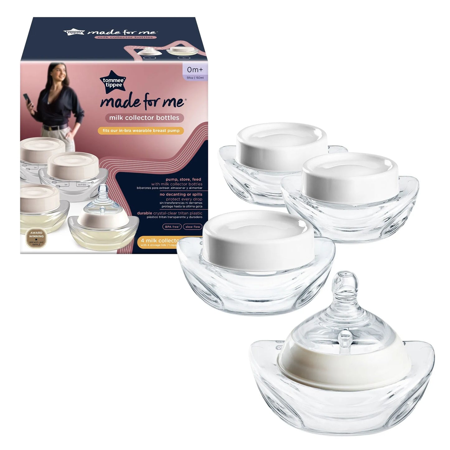 Tommee Tippee Made for Me™ Milk Collector Bottles 150ml - 4 count