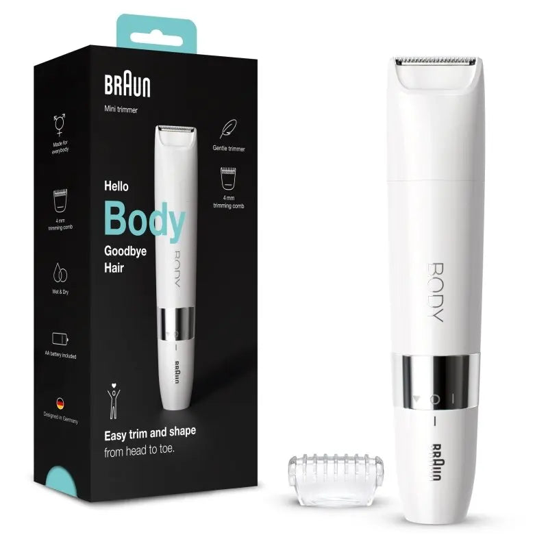 Braun Body Mini Trimmer BS1000 Wet & Dry with Trimming Comb