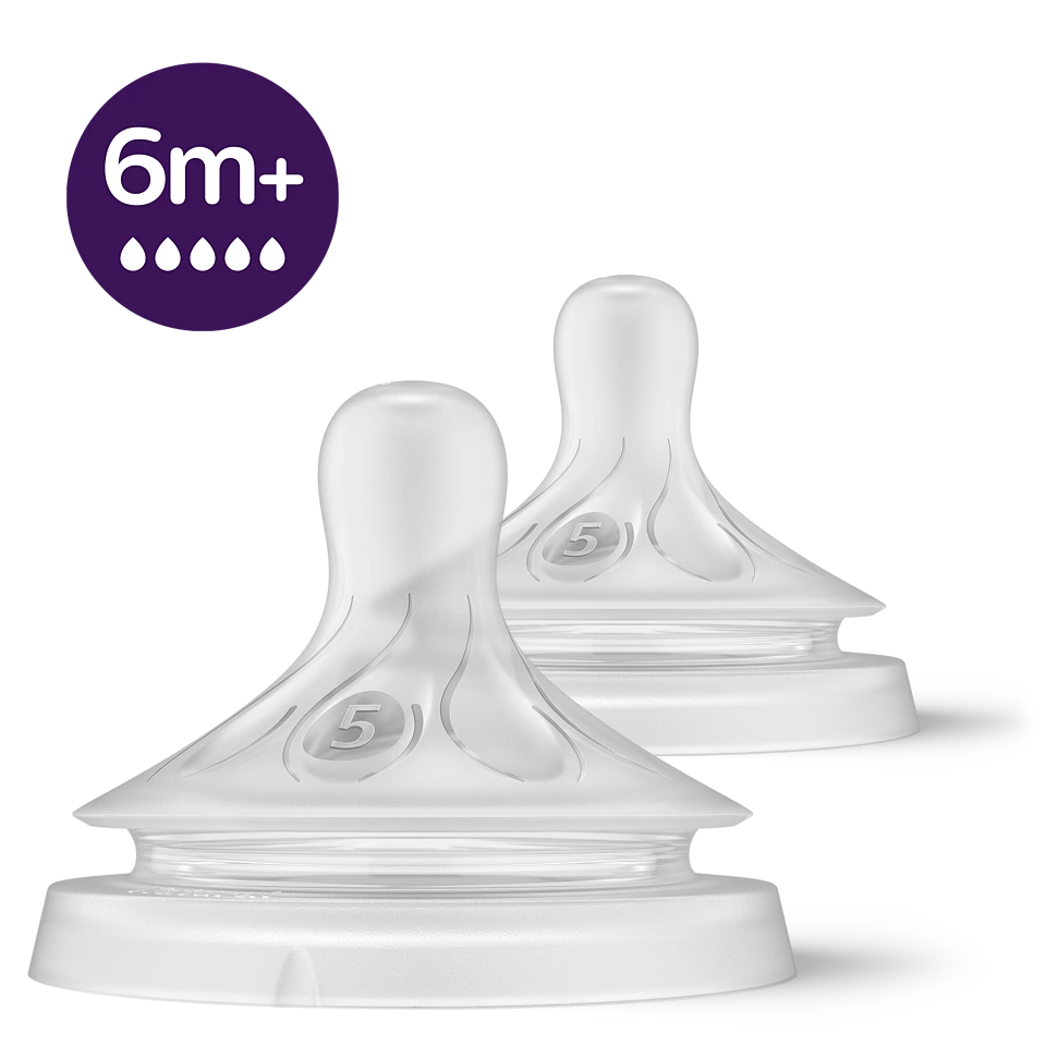 Avent Natural Response Nipple Fast Flow 5 Holes 6m+