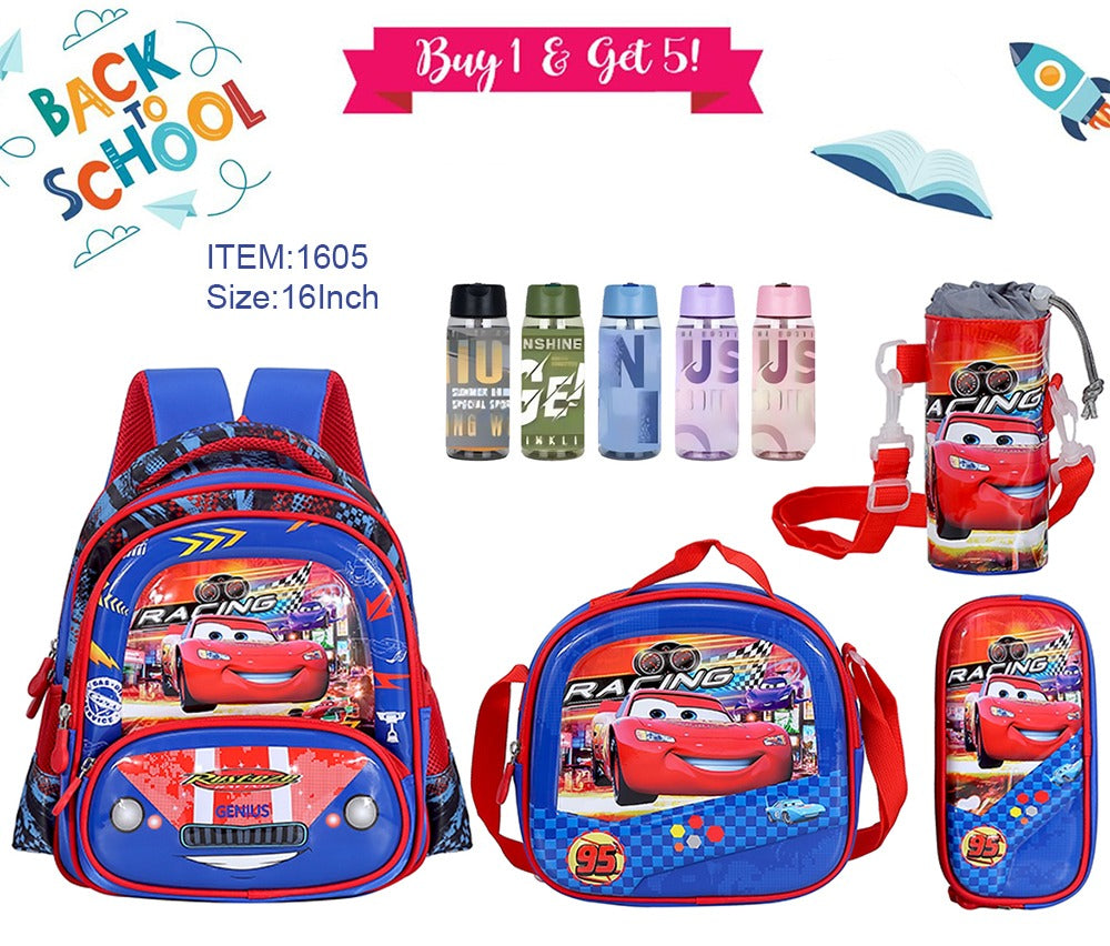 Character Backpack 41cm 5pcs Set