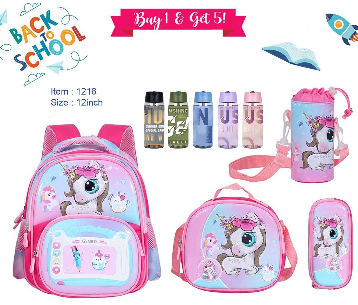 Character Backpack 30cm 5pcs Set