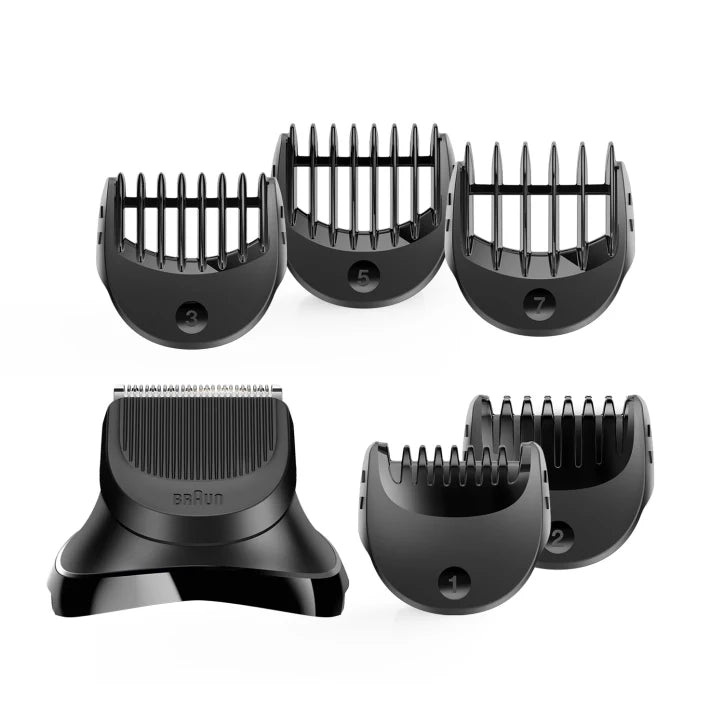 Braun Series 3, beard trimmer head and 5 combs