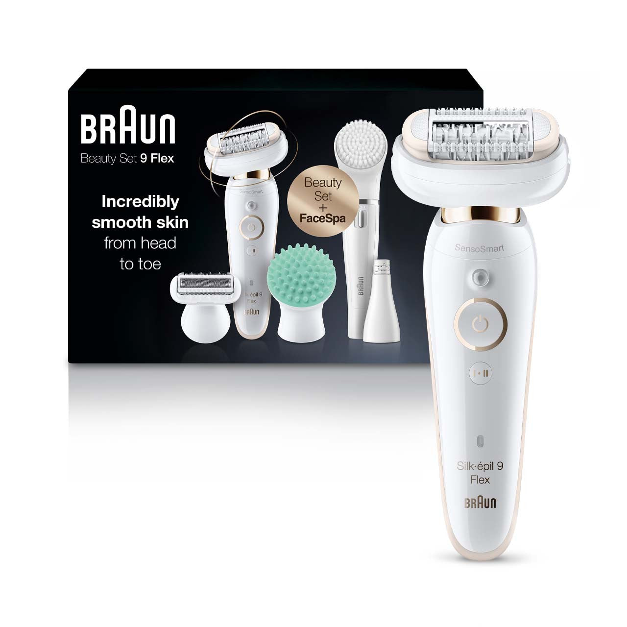 Braun Silk·épil 9 Flex Epilator, Beauty Set with FaceSpa