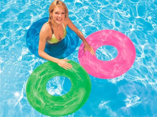Intex – Fluorescent Transparent Swimming Pool Tube Rings 76cm