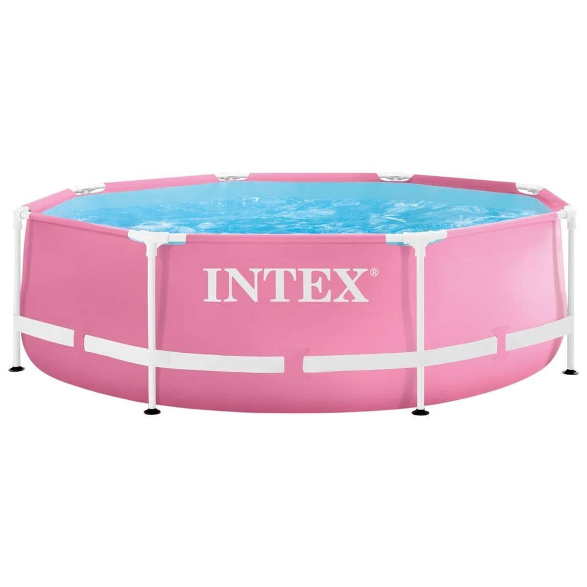 Intex Metal Frame surface mount pool - round - pink - 2.44 x H0.76 m