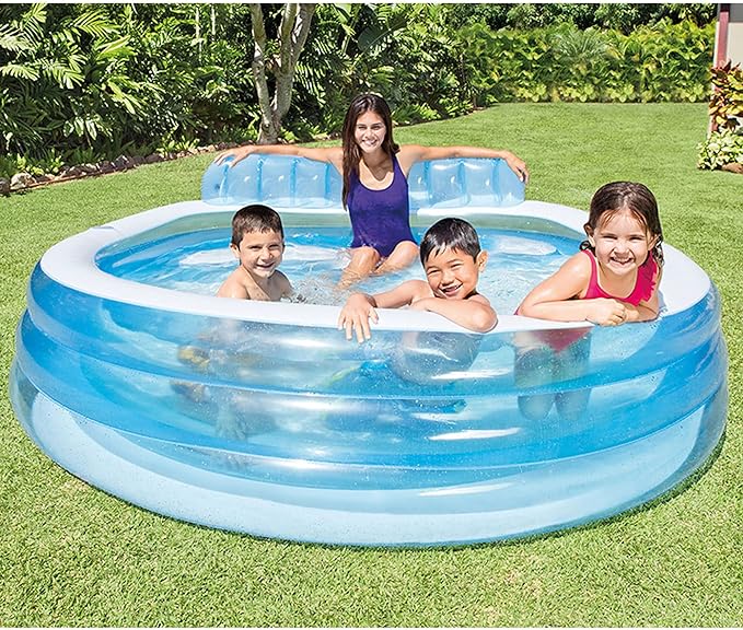 Intex Swim Center Inflatable Family Lounge Pool 224x216x76cm