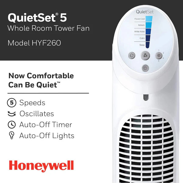 HONEYWELL QuietSet Whole Room Tower Fan - 5 Speeds