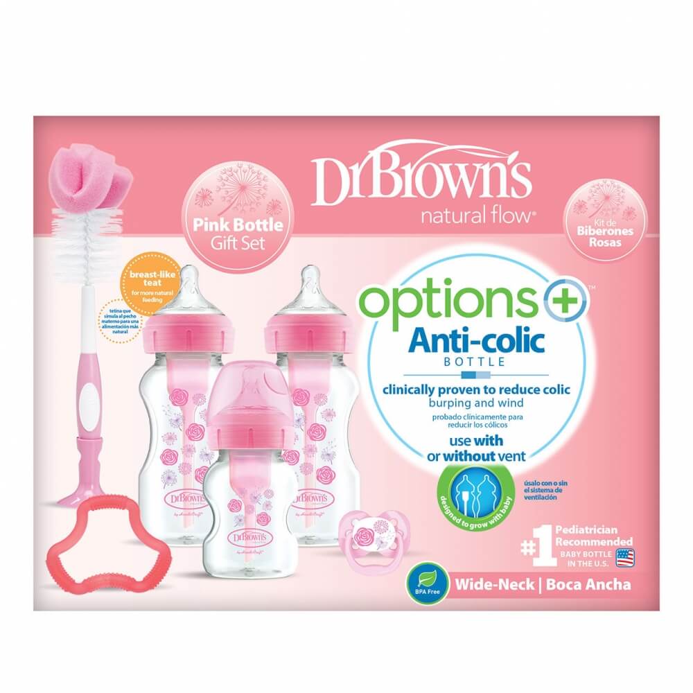 Dr. Brown's Anti-Colic Options+ Baby Bottles Starter Set