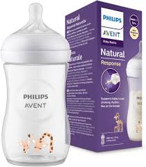 Avent Natural Feeding Bottle with Responsive Dummy Giraffe 260 ml