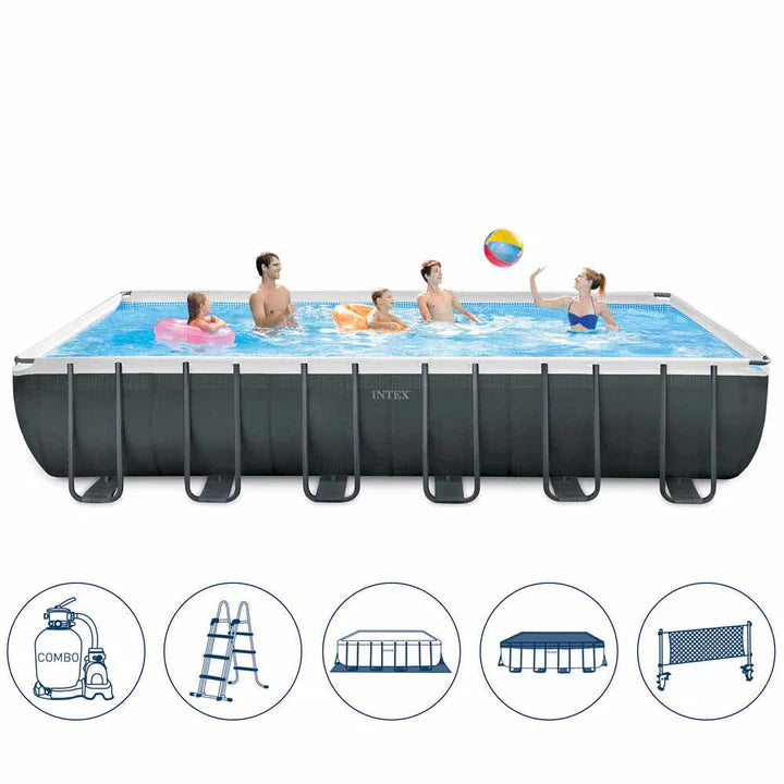 Intex Ultra XTR Frame Above Ground Pool Rectangular 732x366x132cm – All ...