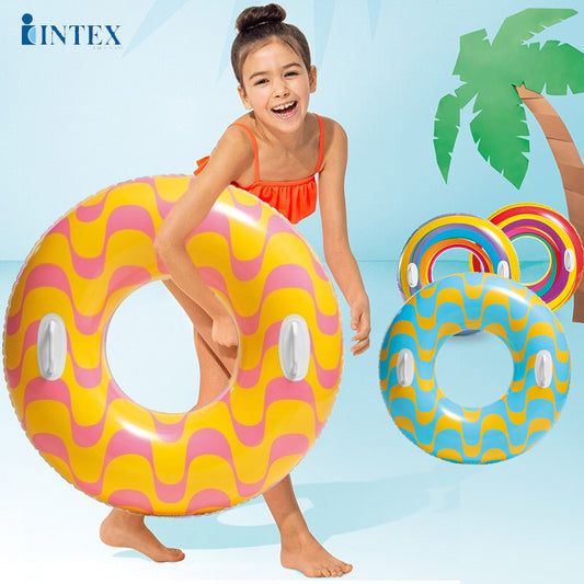 Intex Swim Ring With Handles Assorted 91cm