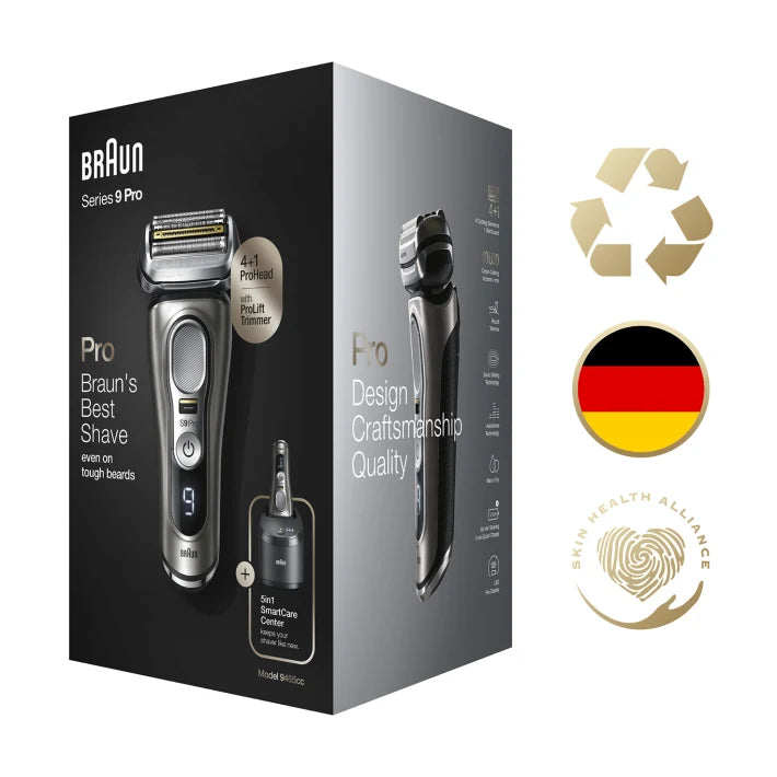Braun Series 9 Pro, Wet & Dry Shaver, Noble Metal