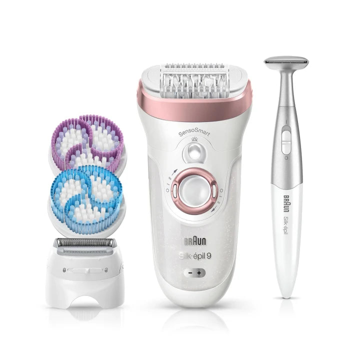 Braun Silk-épil 9 Skin Spa SensoSmart Wet & Dry Epilator with 13 Extras