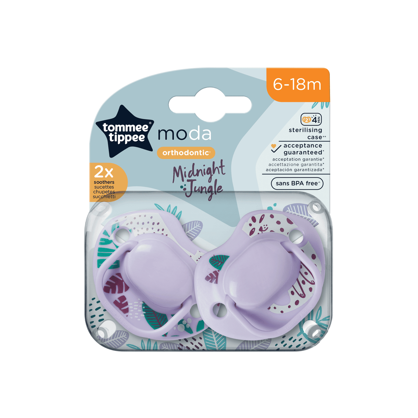 Tommee Tippee Moda Soother 6-18m 2pk