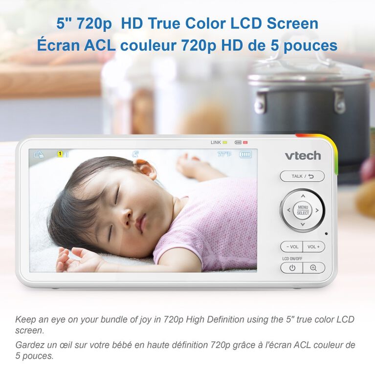Vtech 1080p Smart WiFi Remote Access 360 Degree Video Baby Monitor