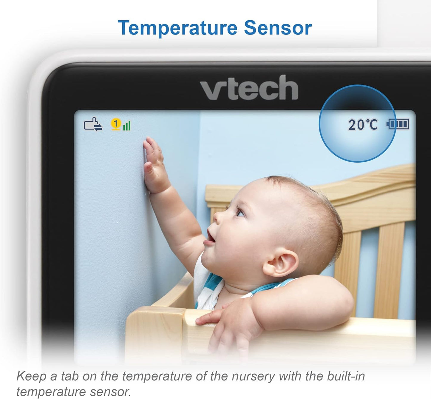 Vtech 2.8" Smart Wi-Fi 1080p HD Video Baby Monitor with Remote Access