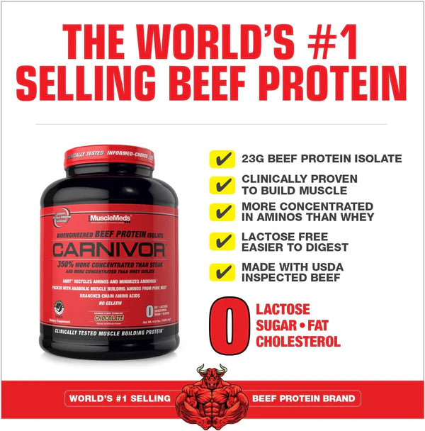 MuscleMeds Carnivor Beef Protein Isolate  5LBS Flavor 56srv