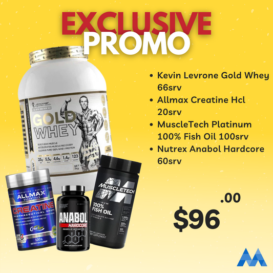 Gold Whey KL + Anabol Hardcore + Creatine + Fish Oil