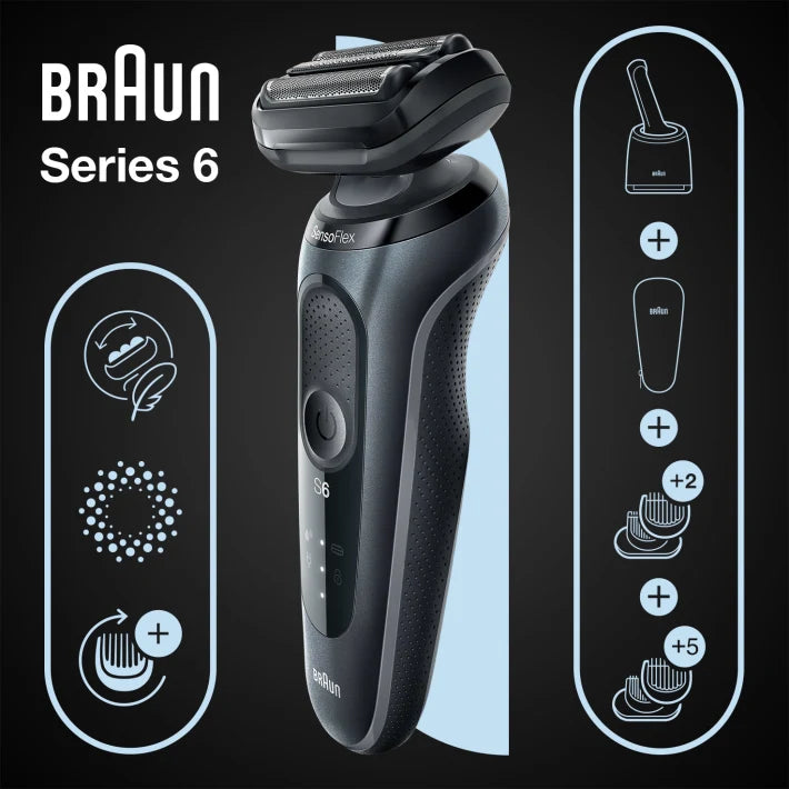 Braun Series 6, Wet & Dry Shaver, Grey.