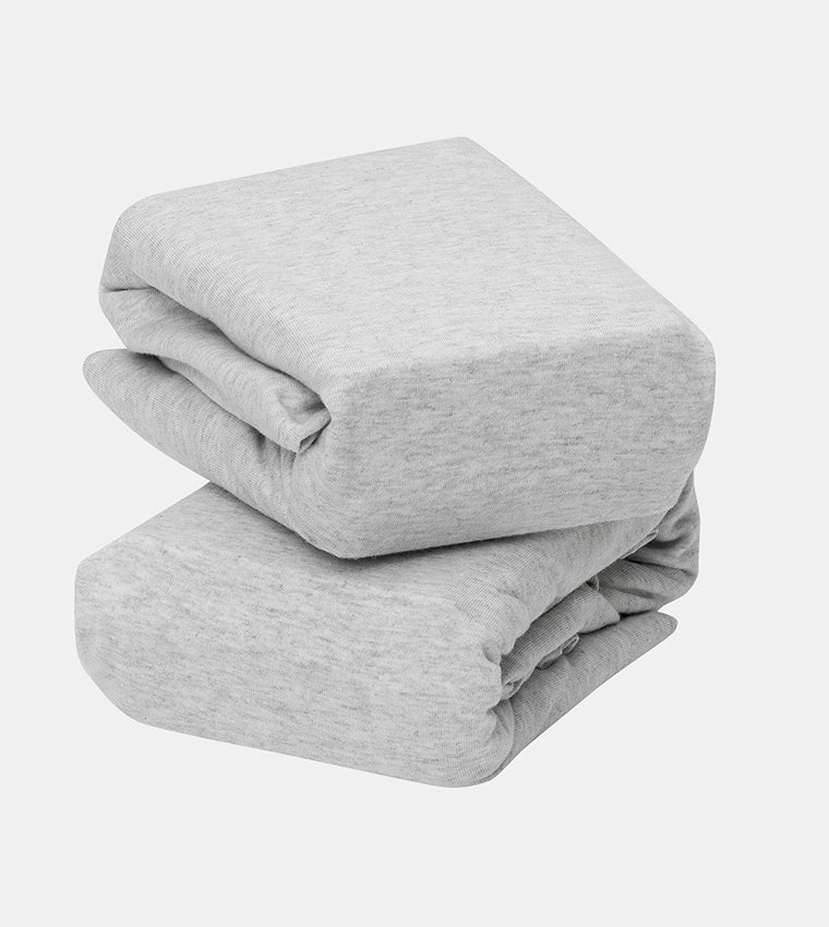 Clevamama Fitted Sheets 2’S 70x140cm - Melange grey