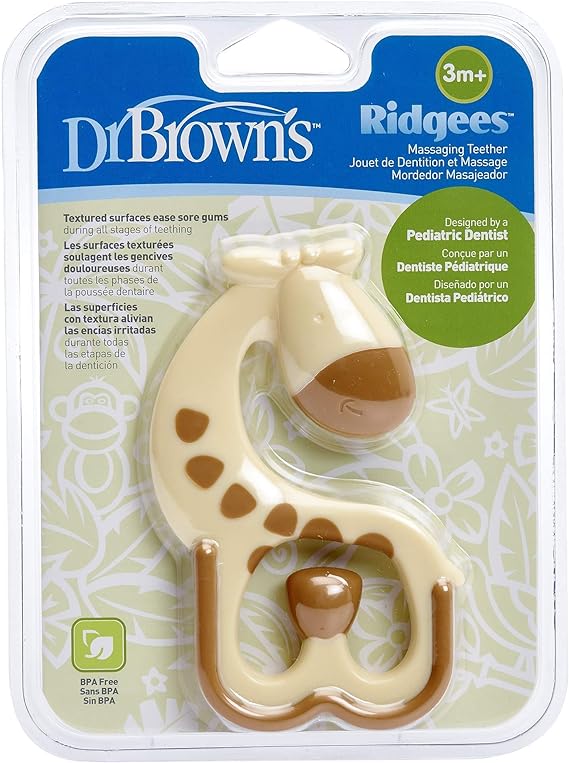 Dr. Brown's Massaging Teether Ridgees Giraffe Baby Teether Toy