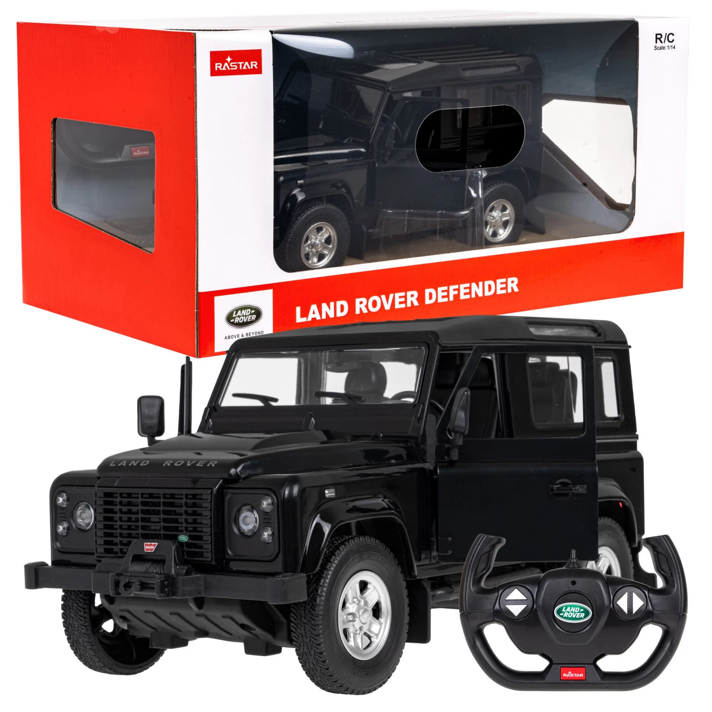 Rastar R/C 1:14 Land Rover Defender Black