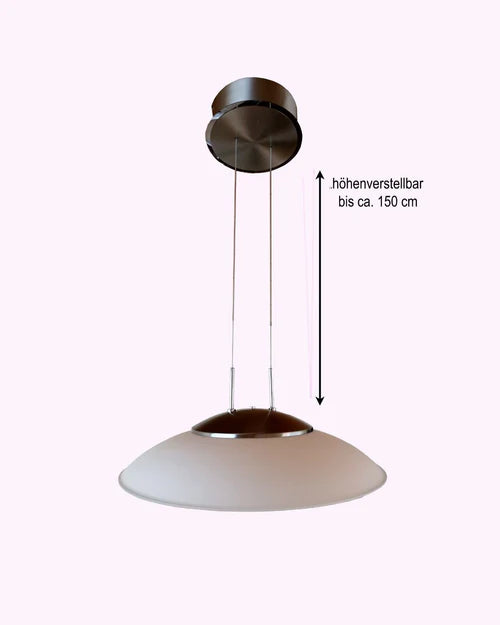 B-LEUCHTEN LED Pendant Light Matt Nickel With Chrome Trim