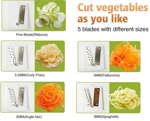SBOLY 5 Blades Vegetable Spiralizer