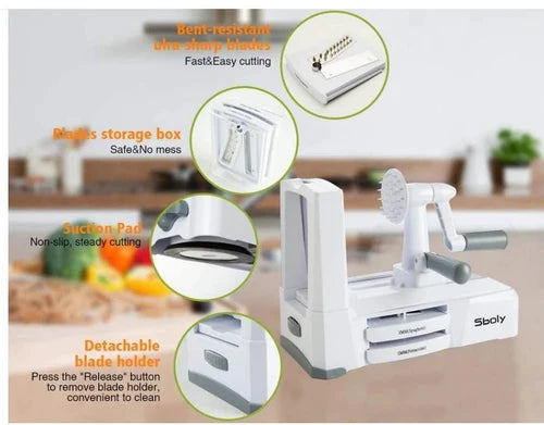 SBOLY 5 Blades Vegetable Spiralizer