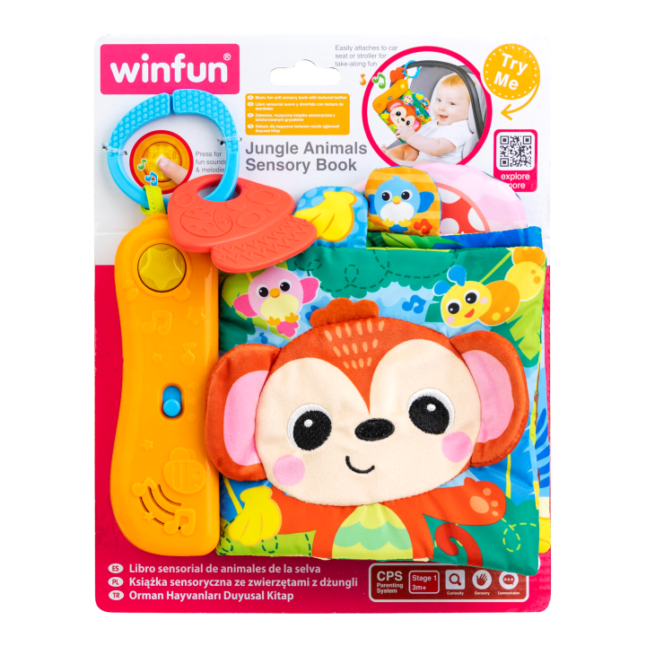 Winfun Jungle Animals Sensory Book