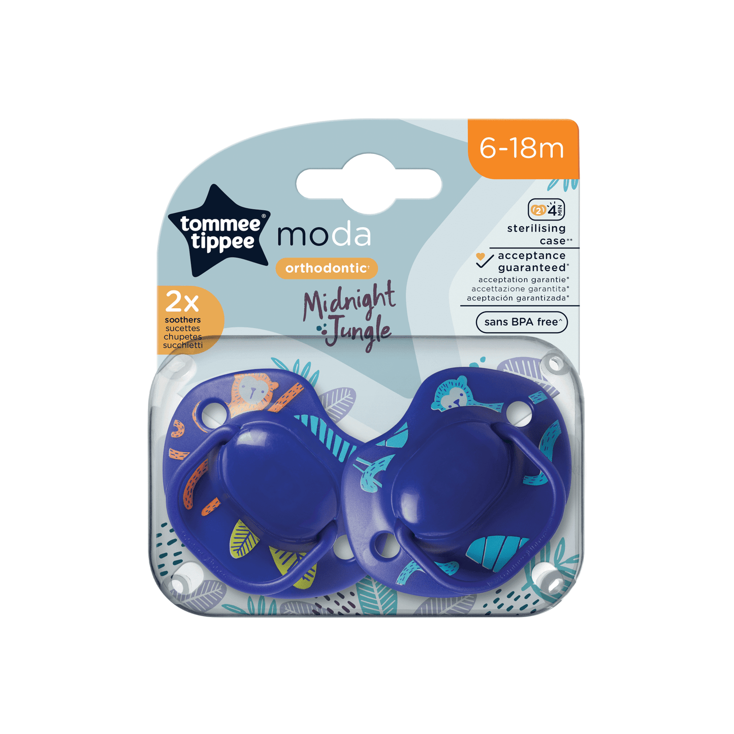 Tommee Tippee Moda Soother 6-18m 2pk