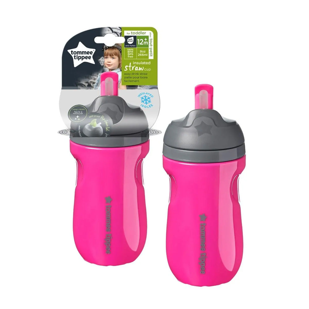 Tommee Tippee 1X Insulated Straw Pink
