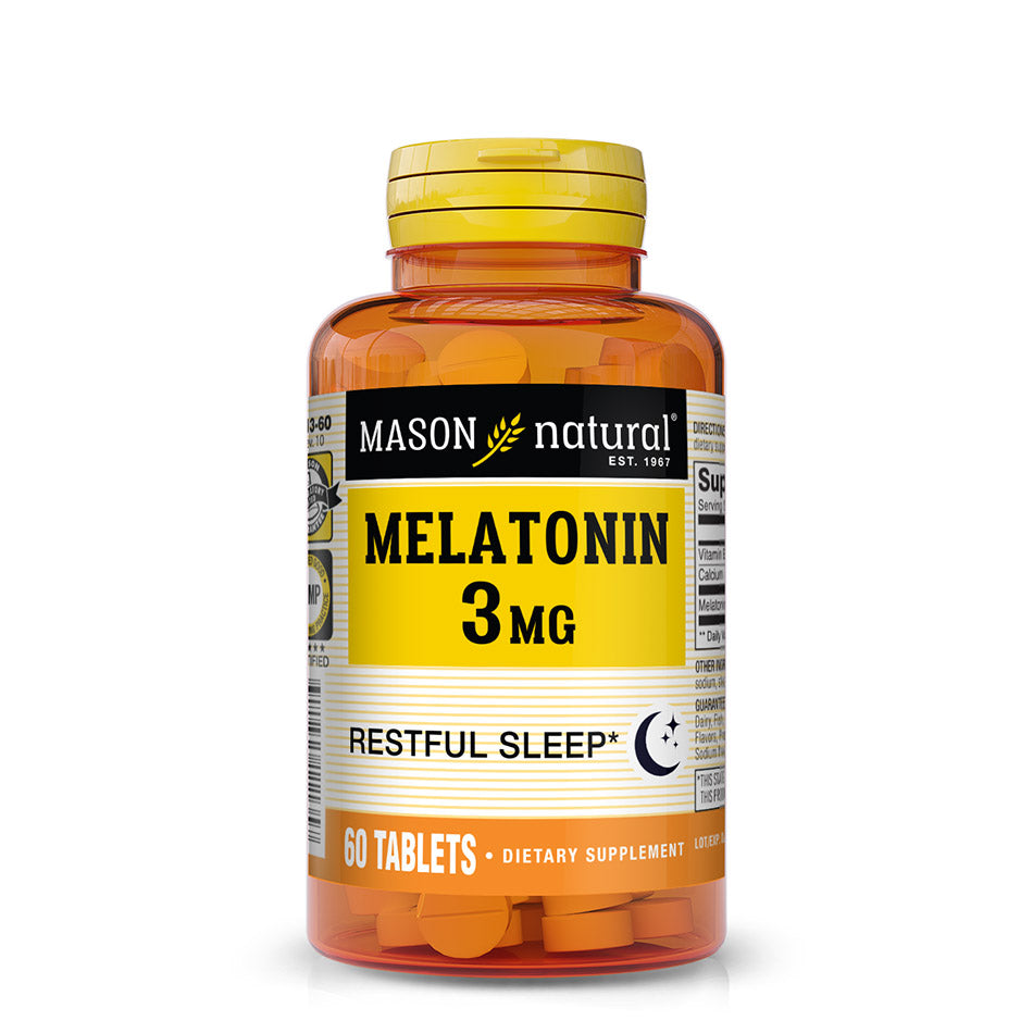 Mason Natural Melatonin 3mg, 60 tabs