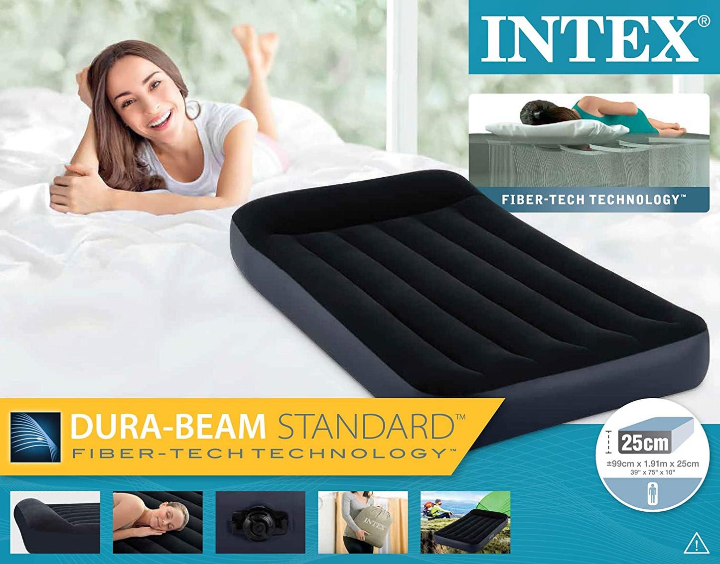 Intex Dura Beam Standard Series Pillow Rest Classic Air Mattress