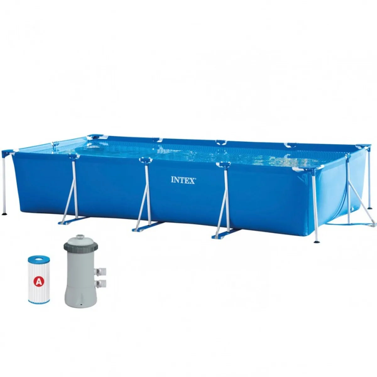 Intex Rectangular Frame Pool Set With Filter Pump 4.50 x 2.20 x 0.84m ...