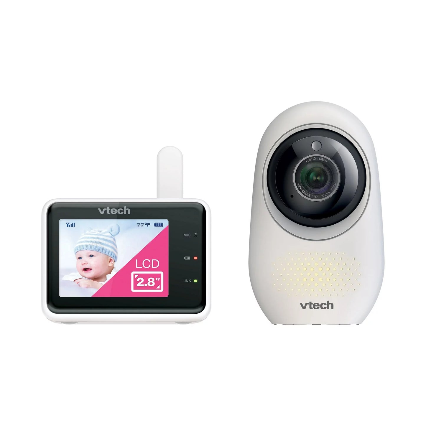 Vtech 2.8" Smart Wi-Fi 1080p HD Video Baby Monitor with Remote Access