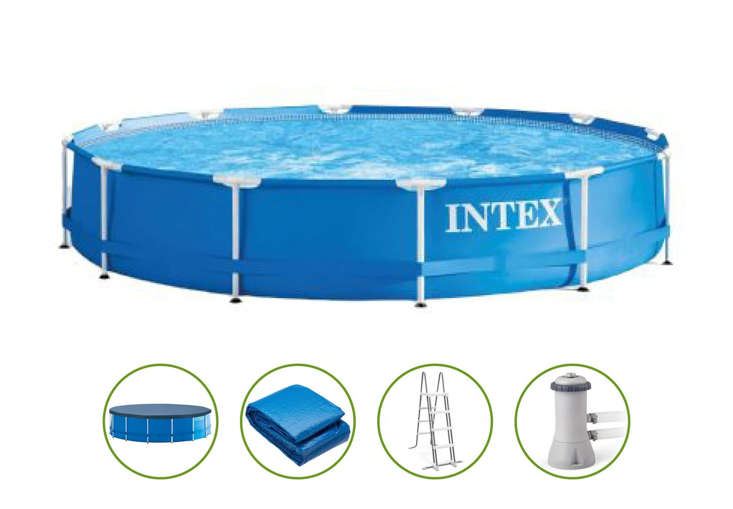 "Intex Metal Frame Set above-ground pool - round - 457 x H122 cm