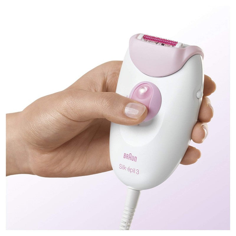 Braun Epilator, Silk·épil 3, Pink with 2 Extras