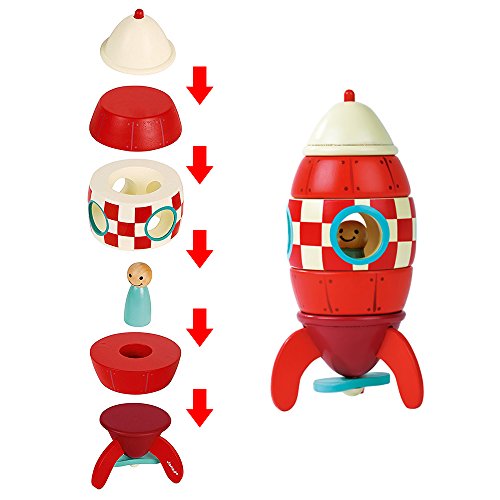 Janod Small Magnetic Rocket (wood)