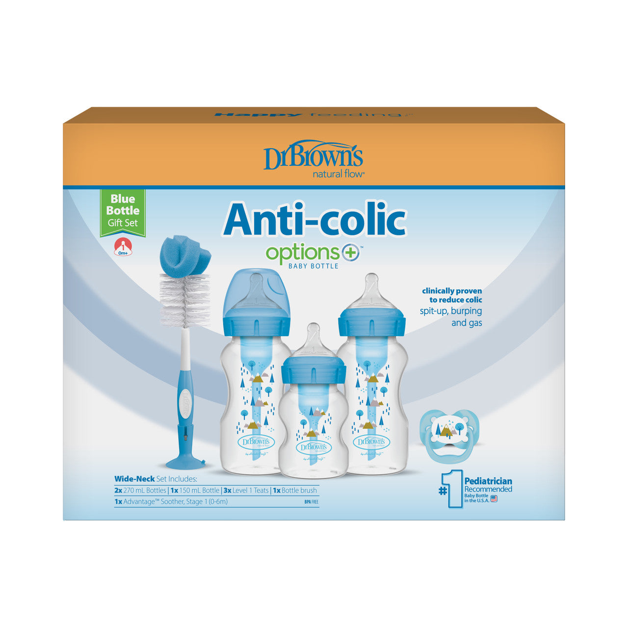 Dr. Brown's Options+ Anti-colic Bottle Gift Set | Wide neck flask