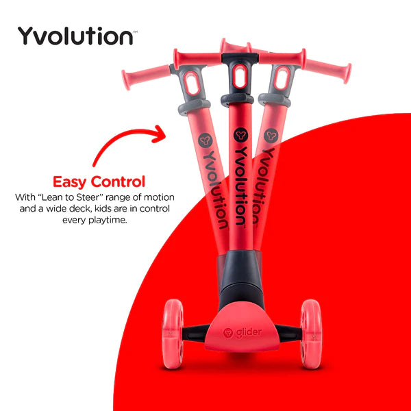 Yvolution Neon Glider Red Scooter